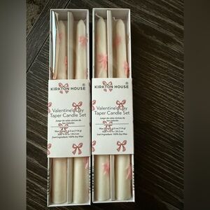 NWT 4 Pink Bow Ribbon Candles set Bundle